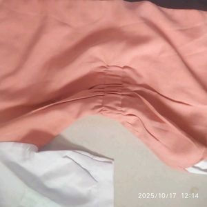 Puffed shoulder side cinched waist top