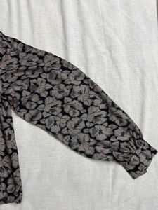 Vintage Floral Print Button-Up Shirt