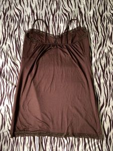 Brown Lace Cami Top