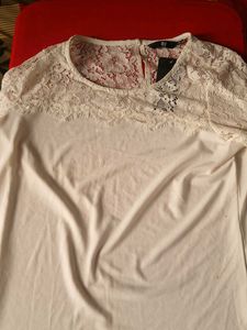 Off White Lace Top