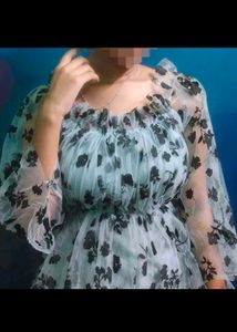 Floral Tulle Blouse