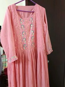 Ethnic Peach Colour Gown