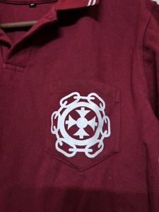 Maroon Polo Style Tshirt For Men
