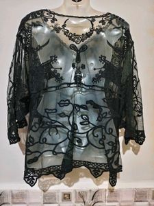 🎄Buy 1, Get 1 Free🎁L/XL Black Lace Top