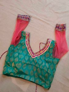 Teal Embellished Lehenga Skirt