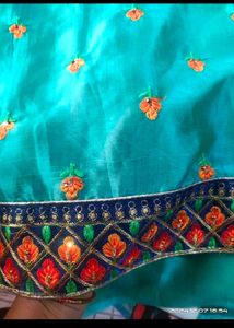 Beautiful Butties Work Saree🩵