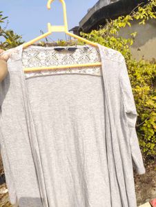 Gray Open Front jacket