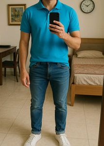 Blue Polo Shirt Mens