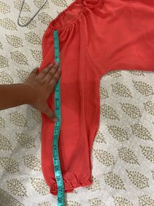 Peach Sheer Top