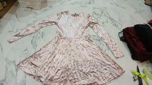 Pink Velvet Mini Dress