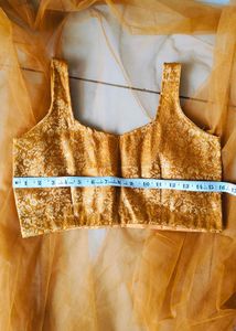 Designer Haldi Outfit Slit Skirt With Shrug