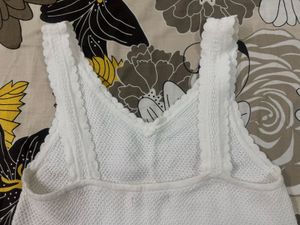 White Knit Tank Top