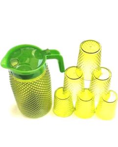 Unbreakable Plastic Drinking Water Jug &amp; Glass