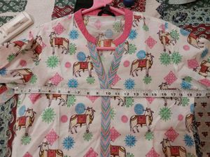 STOP Brand By Shopper&#39;s White Animal Print Kurti