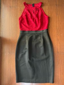 Red &amp; Black Bodycon Dress