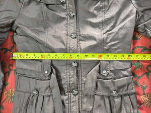 Stylish Metallic Charcoal Jacket