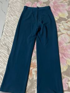 4 Set Of Wide Leg Trousers Brown Black Teal &amp; Grey