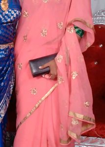 Pink Zari Embroidered Soft Georgette Saree