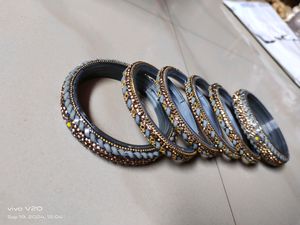 Beautiful 😻 Greay Colour Bangles 😘