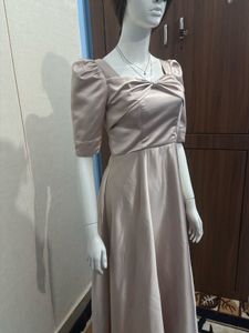 Elegant Satin Midi Dress