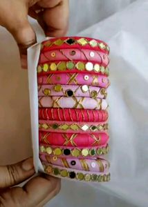 White N Pink Bangles Set❤️💕🌈