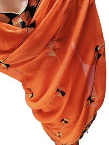 🧡Orange Attractive Saree 🔥