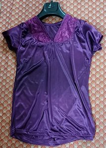Satin Nighty Dhoti Set