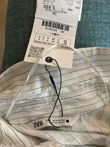 New One Zw Collection Stripped Shirt Dress
