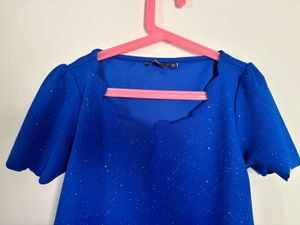 Sparkly Blue Mini Dress