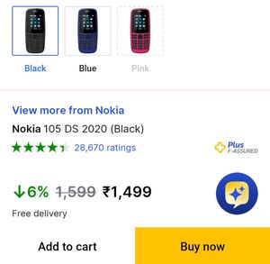 New Nokia 105 Dual Sim Keypad Mobile Phone