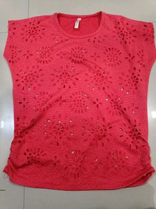 Netted Orange Top