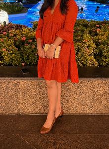 Chicken Rust Dress