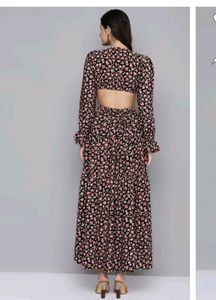 Sassafras Black Floral Dress
