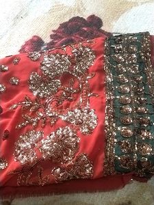 Full Work Saree With Two Side Border.
