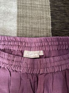 Mauve Wide Leg Pants