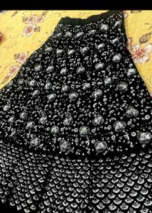 Black,Silver Sequins Lehenga Choli &amp; Dupatta