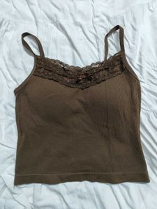 Brown Padded Cami Top