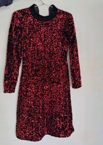 Red sequin bodycon dress