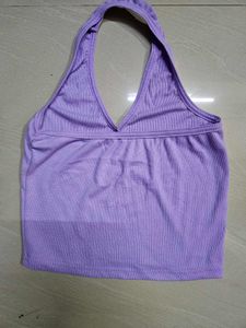 Lavender Halter Crop Top
