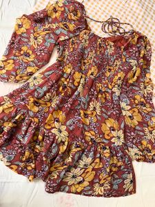 Floral Print Mini Dress