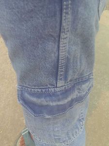 Blue Denim Cargo Jeans