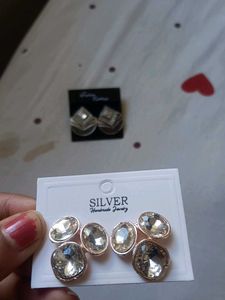 Fashion Earrings - Silver Tone