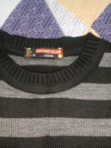 Striped Graphic Sweater