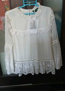 Elegant Lace Detail Blouse