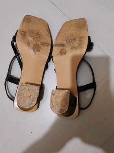 Black Strappy Heeled Sandals