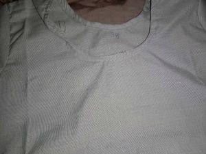 grey solid kurta with pockets ✨