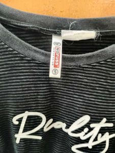 Striped &#39;Reality&#39; Tee