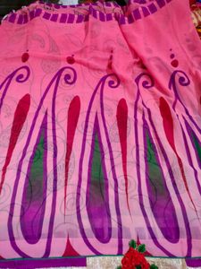 Elegant Floral Saree with Blouse