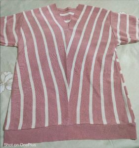 Pink And White Striped Top