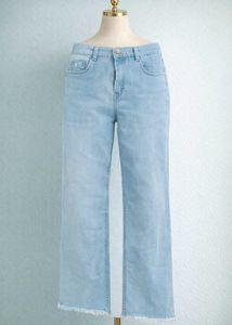 Light Blue Wide Leg Jeans/Flared with baggy fit
